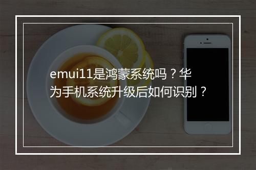 emui11是鸿蒙系统吗？华为手机系统升级后如何识别？